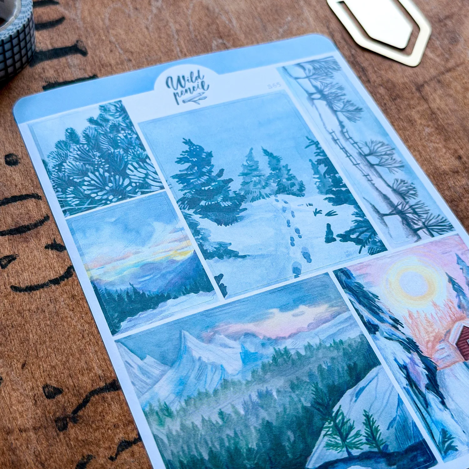 Winter Landscapes Sticker Sheet by Wild Pencil — schoolnest